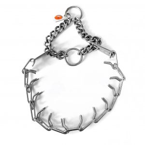 MICRO-PLUS Training Collar with Center-Plate and Assembly Chain - Stainless steel, 1.5 mm, 32 cm /  13"