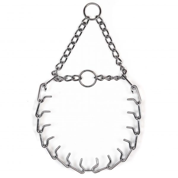 ULTRA-PLUS Training Collar with Center-Plate and Assembly Chain - Steel chrome plated, 3 mm, 50 cm / 20"