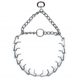 ULTRA-PLUS Training Collar with Center-Plate and Assembly Chain - Steel chrome-plated, 3 mm, 50 cm / 20"