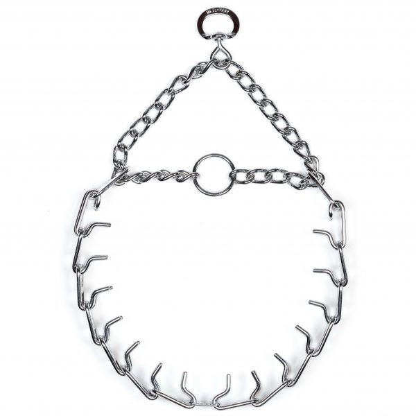 ULTRA-PLUS Training Collar with Center-Plate and Assembly Chain - Steel chrome-plated, 3 mm, 50 cm / 20"