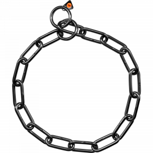 Collar, Chain Type: Long Links - Stainless steel black, 5.0 mm