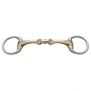 Dynamic RS Eggbutt bradoon 14 mm double jointed - Sensogan, size 135 mm (5 1/4")