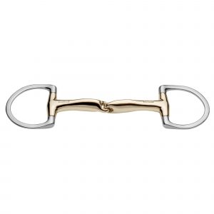 novocontact Eggbutt bit with D-shaped rings 16 mm single jointed - Sensogan, size 145 mm (5 3/4")