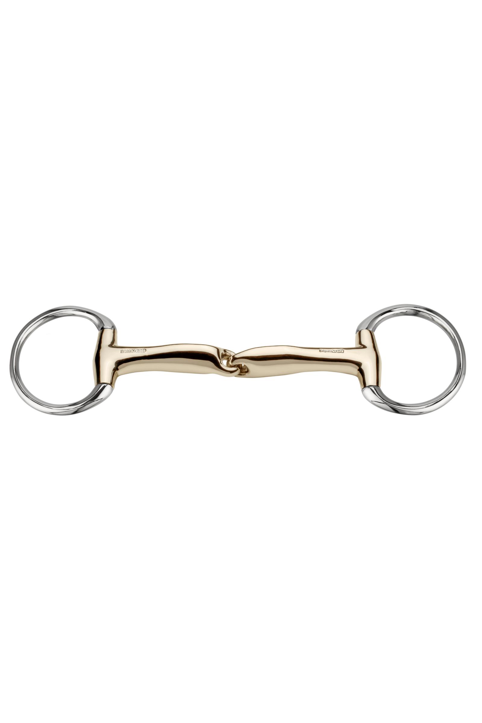 novocontact bradoon with small D-shaped rings 14 mm single jointed - Sensogan, size 115 mm