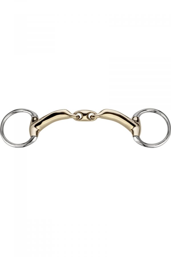 novocontact bradoon with small D-shaped rings 14 mm double jointed - Sensogan, size 115 mm
