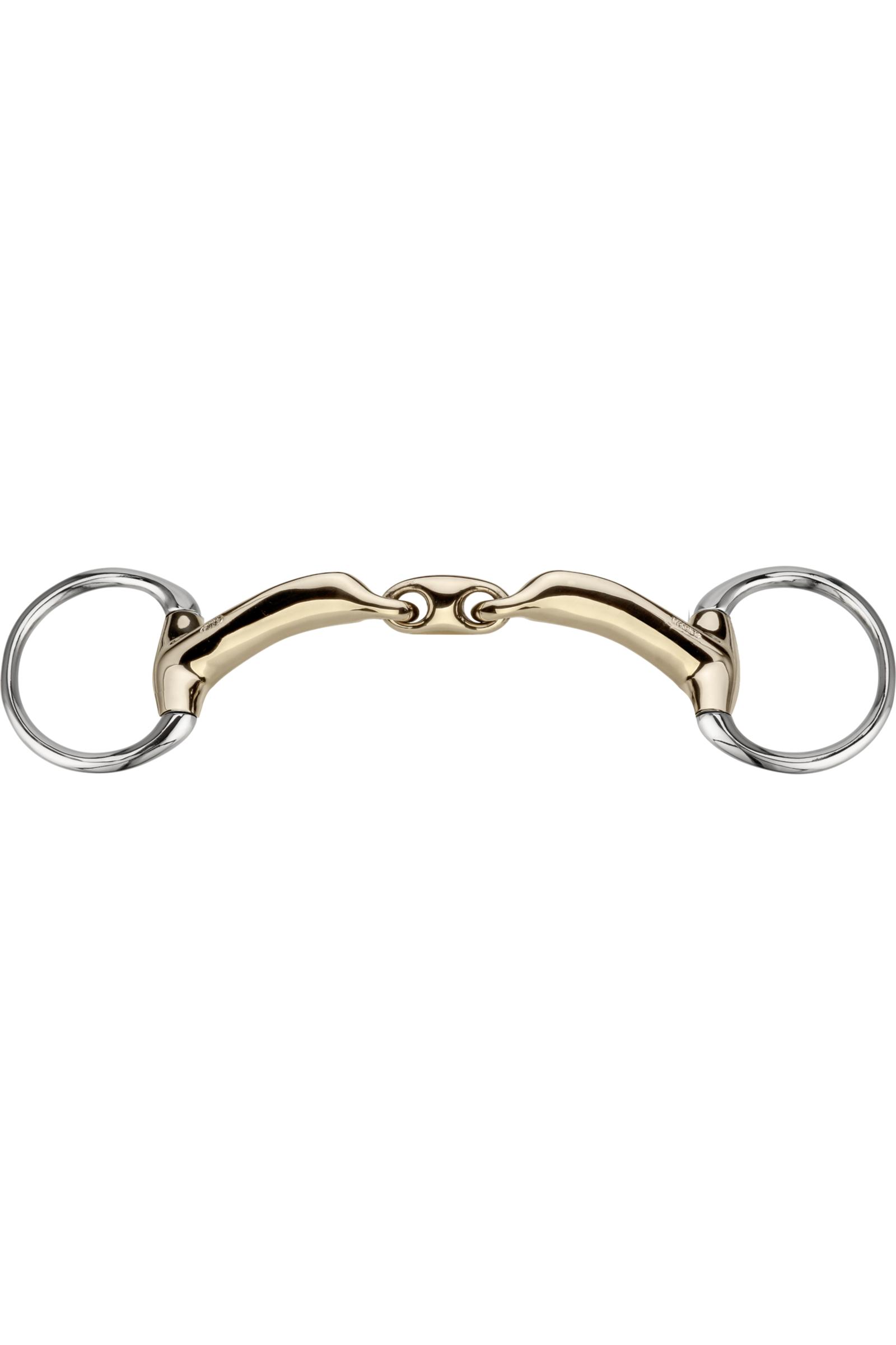 novocontact bradoon with small D-shaped rings 14 mm double jointed - Sensogan, size 115 mm