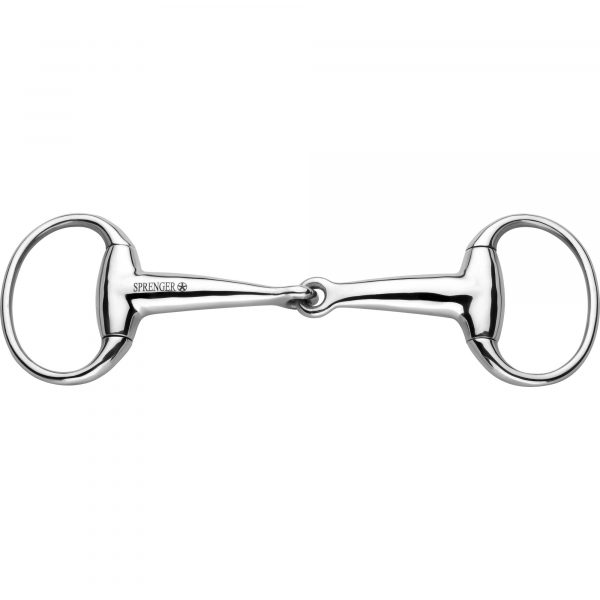 Eggbutt bit 18 mm hollow mouthpiece - Stainless steel, size 125 mm (5")