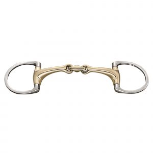 Dynamic RS Eggbutt bit with D-shaped rings 16 mm double jointed - Sensogan, size 145 mm (5 3/4")