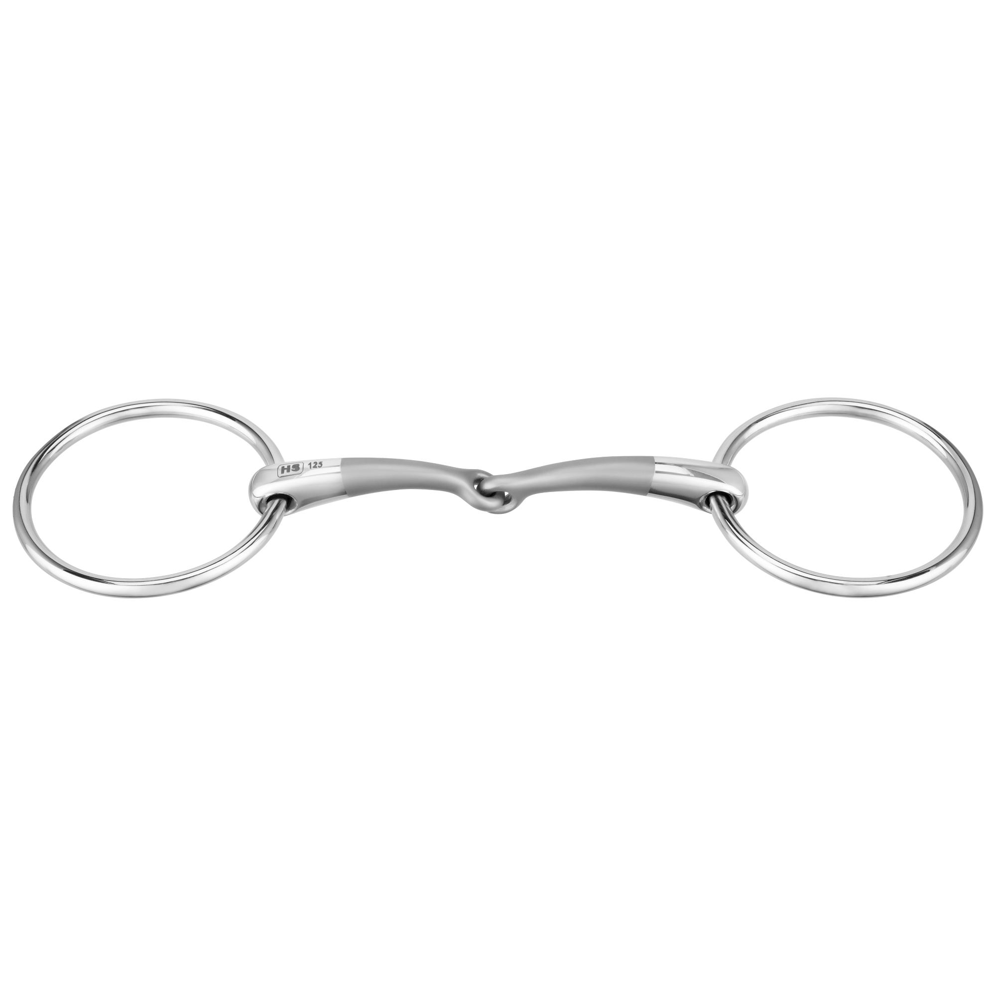 SATINOX loose ring snaffle 12 mm single jointed - Stainless steel, size 125 mm (5")
