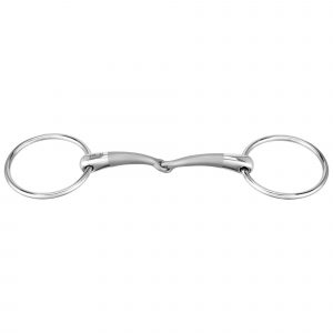 SATINOX loose ring snaffle 14 mm single jointed - Stainless steel, size 135 mm (5 1/4")
