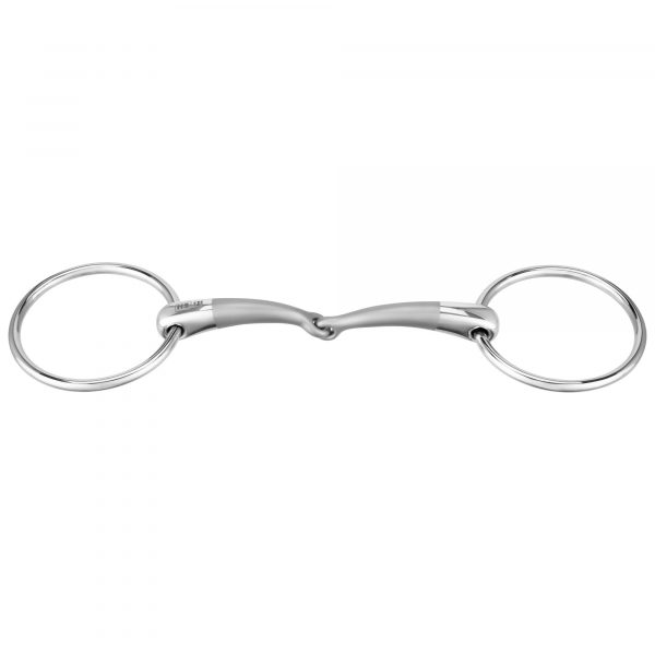 SATINOX loose ring snaffle 14 mm single jointed - Stainless steel, size 145 mm (5 3/4")