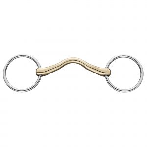 CM Mullen Mouth snaffle 16 mm rigid mullen mouth bit with port - Sensogan, size 140 mm (5 1/2")
