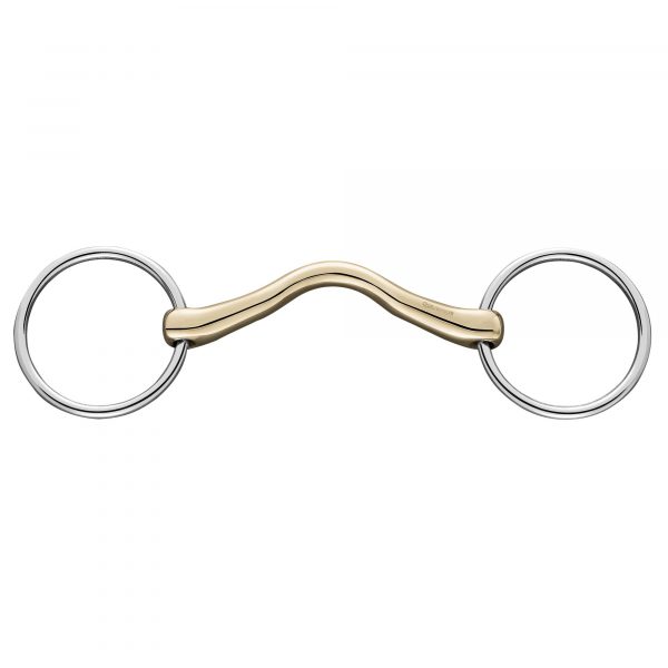 CM Mullen Mouth snaffle 16 mm rigid mullen mouth bit with port - Sensogan, size 110 mm (4 1/4")