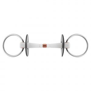 Nathe Loose Ring snaffle 20 mm with flexible Mullen Mouth. copper middle link 135 mm (5 1/4")