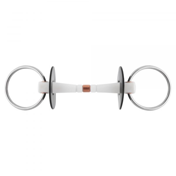 Nathe Loose Ring snaffle 20 mm with flexible Mullen Mouth. copper middle link 125 mm (5")