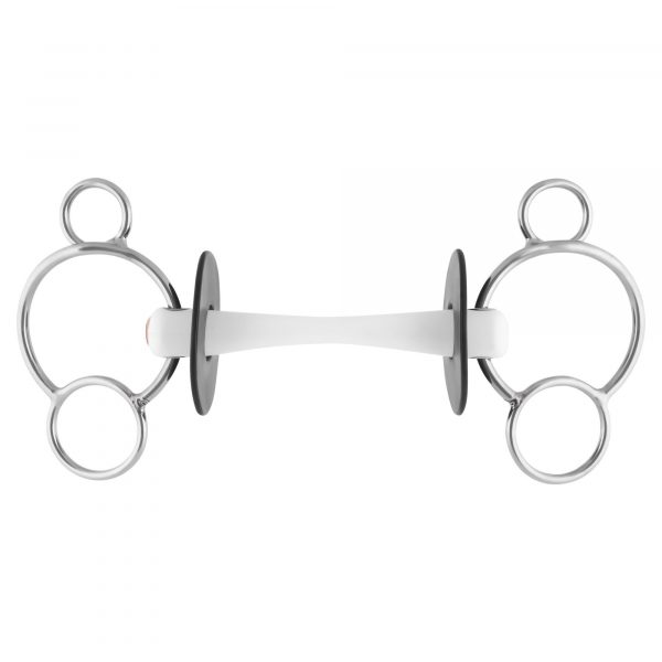 Nathe 3-Ring bit 20 mm with flexible Mullen Mouth - 130 mm (5 1/8")