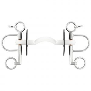 Nathe Pelham 15 mm with hard Mullen Mouth, port and short cheeks - size 135 mm (5 1/4")