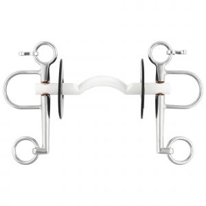 Nathe Pelham 15 mm with hard Mullen Mouth, port and long cheeks - size 135 mm (5 1/4")
