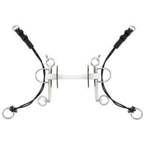 Nathe Gag Pelham 20 mm with flexible Mullen Mouth and long cheeks - 130 mm (5 1/8")