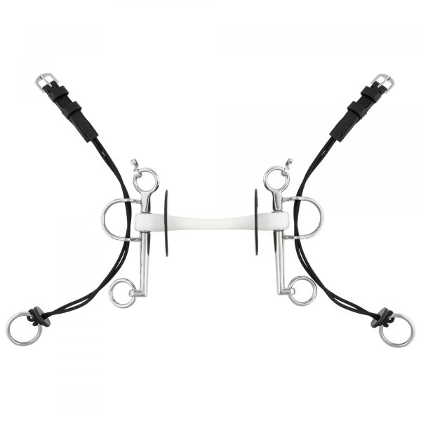 Nathe Gag Pelham 20 mm with flexible Mullen Mouth and long cheeks - 130 mm (5 1/8")