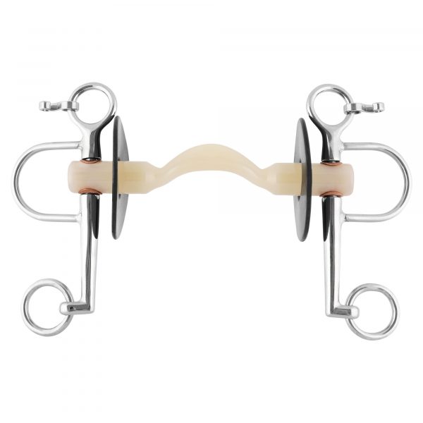 Nathe Pelham 20 mm with soft Mullen Mouth with port and short cheeks - 135 mm (5 1/4")