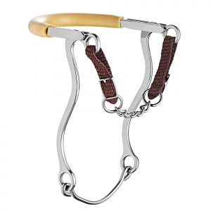Hackamore with curb chain and stainess steel cheecks