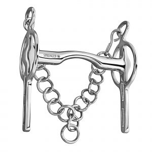 Liverpool bit with Mullen mouthpiece - Stainless steel, size 145 mm (5 3/4")