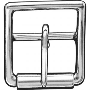 Double buckle with roller - Stainless steel, 25 mm clear width
