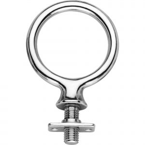 Terret for trotters - Stainless steel, 35 mm clear width, 10 mm thread diameter