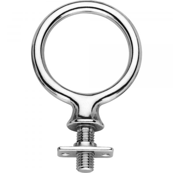 Terret for trotters - Stainless steel, 35 mm clear width, 10 mm thread diameter