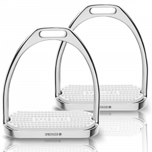 FILLIS Stirrups - Stainless steel, size 120 mm with white rubber pad