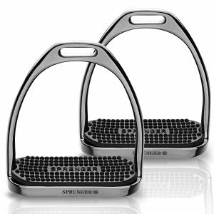 FILLIS Stirrups - Stainless steel anthracite , size 120 mm with black rubber pad