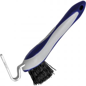 Hoof pick with brush - BLUE LINE blue / grey