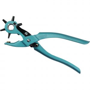 Revolving leather punch