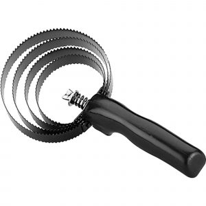 Reversable curry comb with plastic handle - Steel varnished, Measures 225 x 110 mm