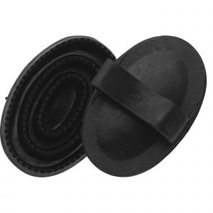 Curry comb - Rubber black, Measures 165 x 110 mm