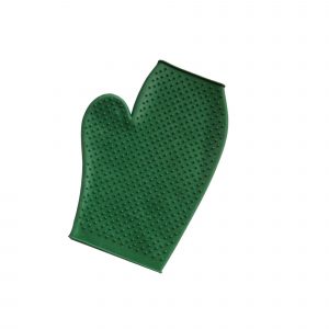 Grooming glove - rubber with pimples (colours assorted), Measures 235 x 115 mm