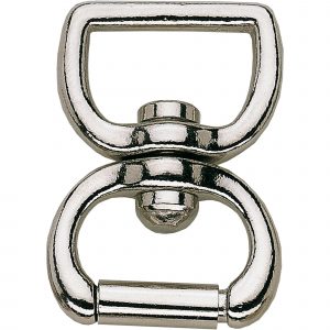 Lunge swivel - brass nickel plated, 23 mm clear width
