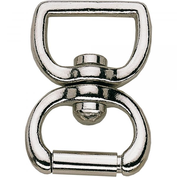 Lunge swivel - brass nickel plated, 23 mm clear width