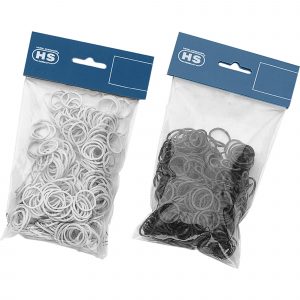 Plaiting rubber bands - black