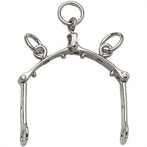 Lungeing caveson iron - Steel nickel plated