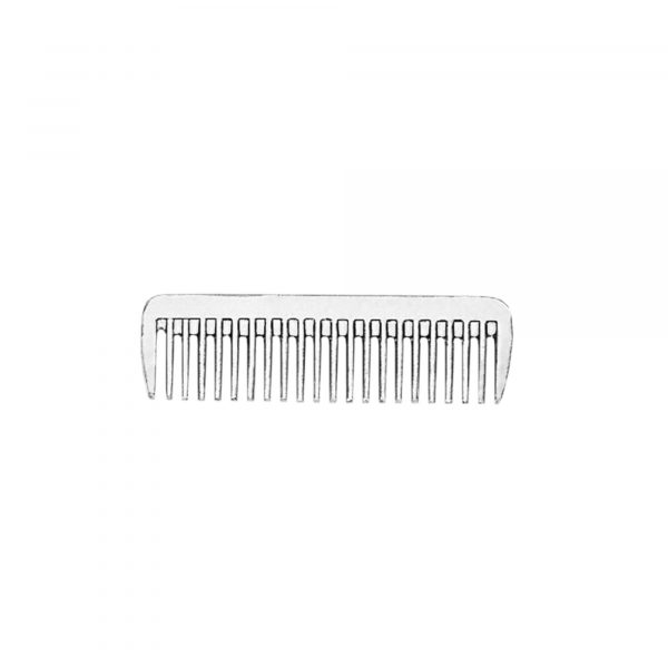 Mane comb - Aluminium, Measures 90 x 25 mm