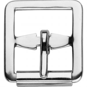 Stirrup leather buckle with roller - Stainless steel, 29 mm clear width