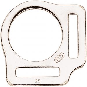 Halter square - Steel nickel plated, 25 mm clear width