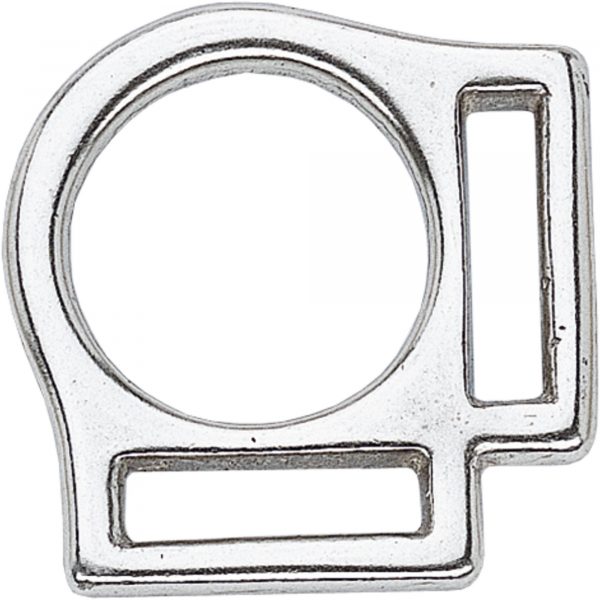 Halter square - brass nickel plated, 25 mm clear width