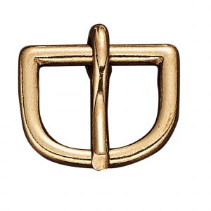 Bridle buckle - brass polished, 16 mm clear width