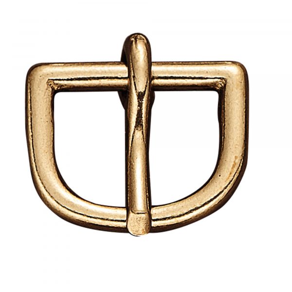 Bridle buckle - brass polished, 16 mm clear width
