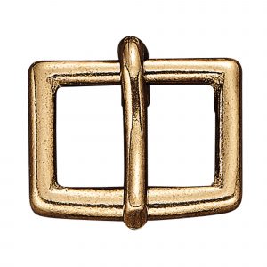 Bridle buckle - brass polished, 16 mm clear width