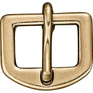 Bridle buckle - brass polished, 20 mm clear width