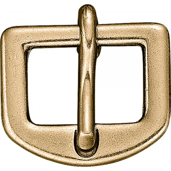 Bridle buckle - brass polished, 16 mm clear width